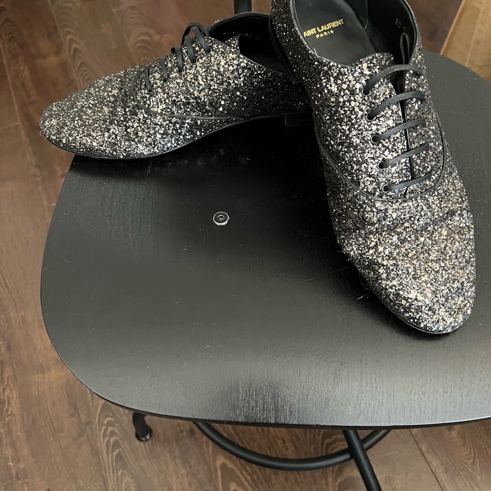 These are super thin leather soles so smooth, it’s dancing done by YSL